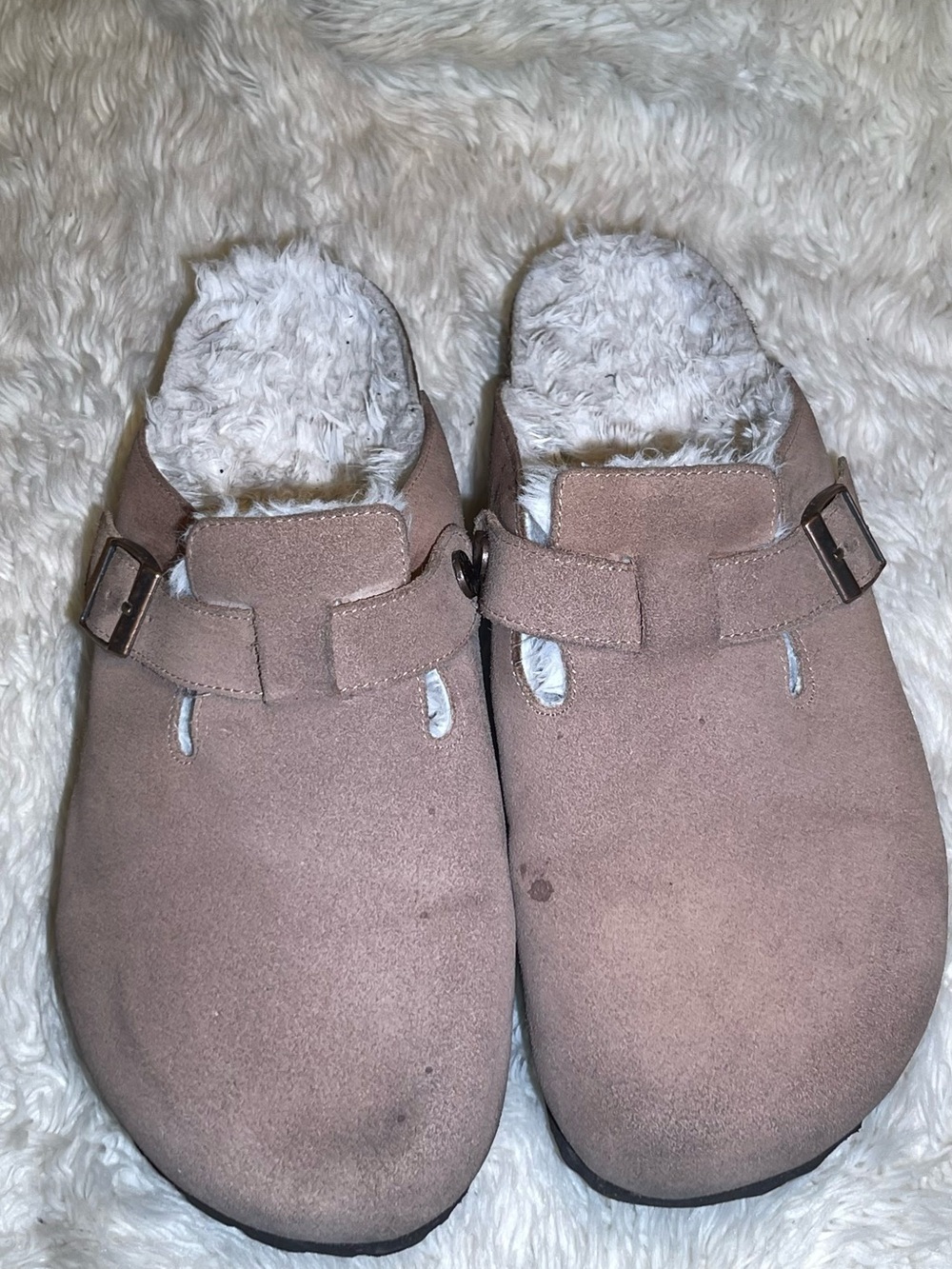 Birkenstock shearling Suede Faux-Fur Clog size 11